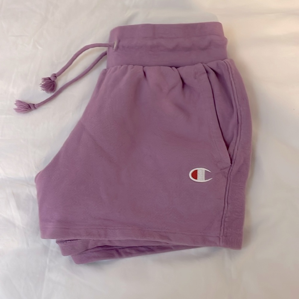 purple champion shorts